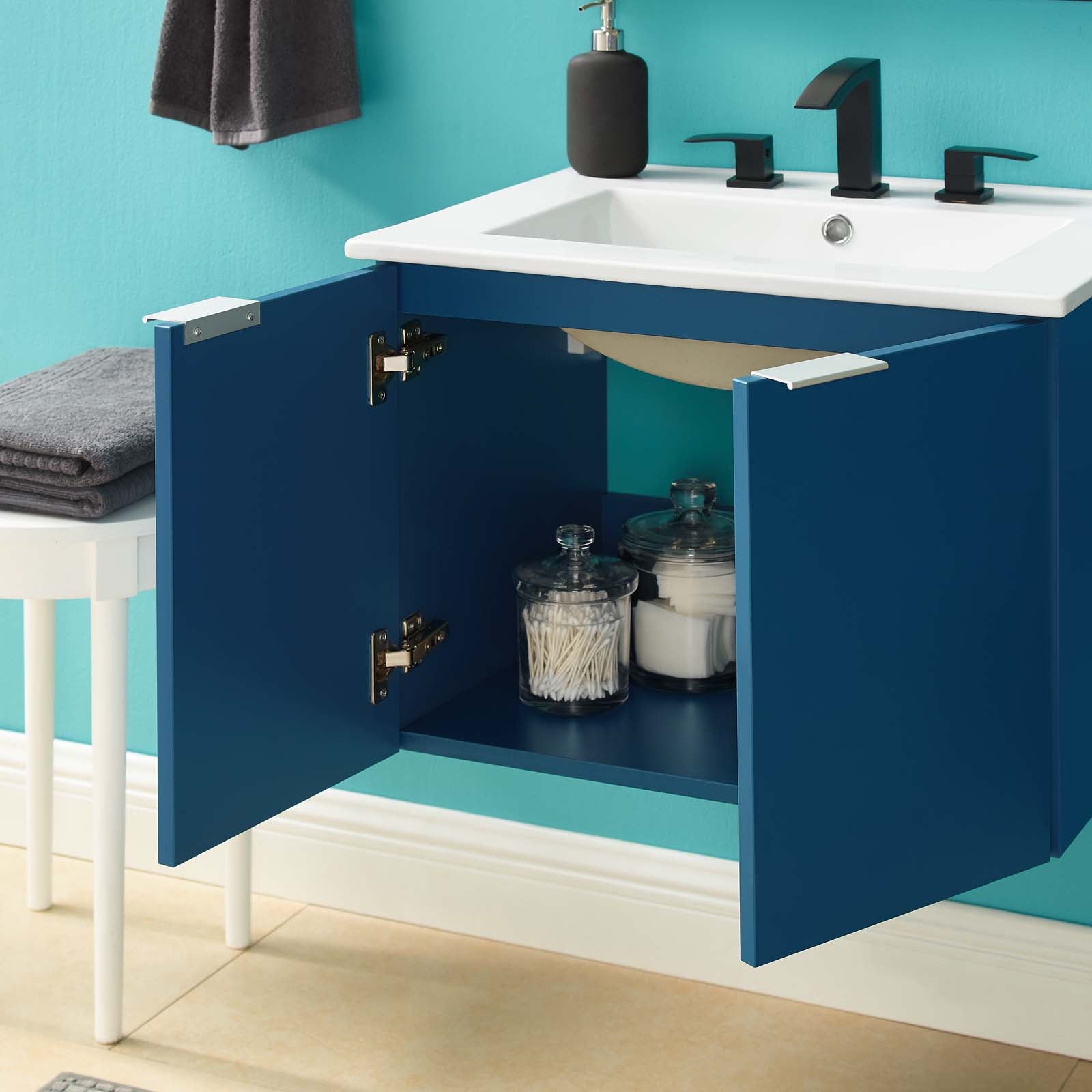 Maybelle 24" Wall-Mount Bathroom Vanity by Modway