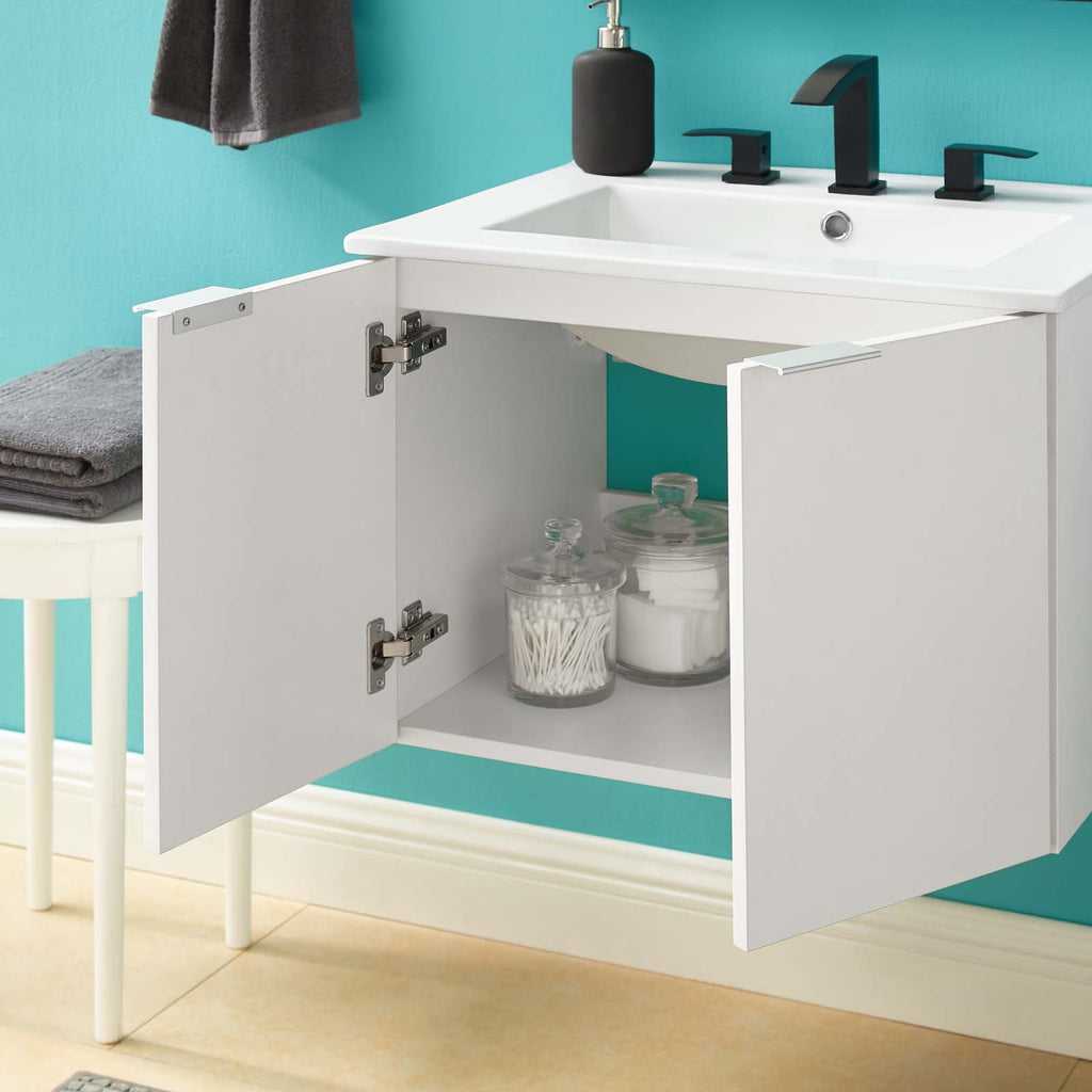 Maybelle 24" Wall-Mount Bathroom Vanity by Modway