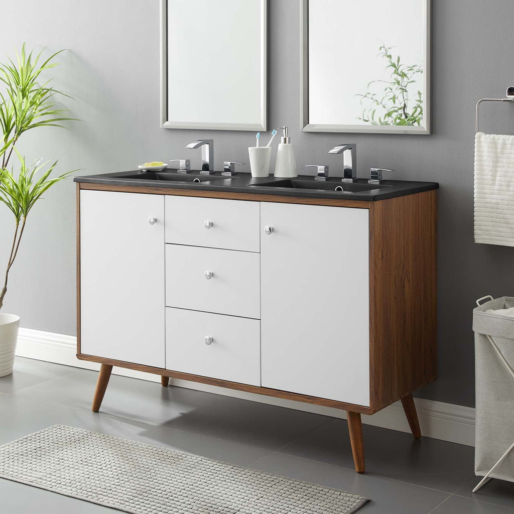 Transmit 48" Double Sink Bathroom Vanity by Modway