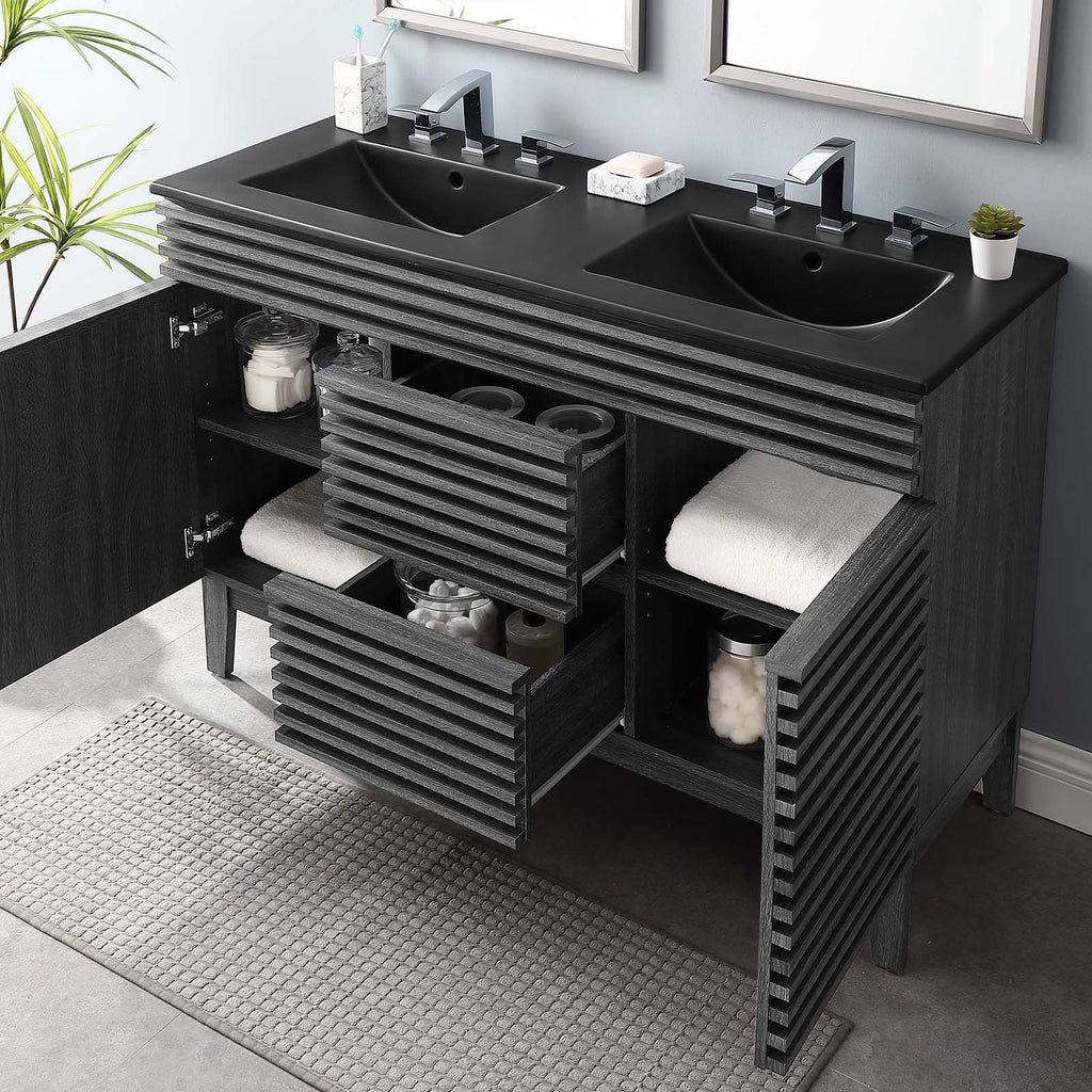 Render 48" Double Sink Bathroom Vanity by Modway