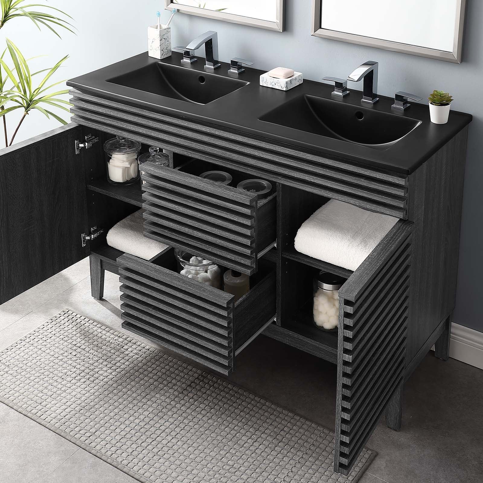 Render 48" Double Sink Bathroom Vanity by Modway