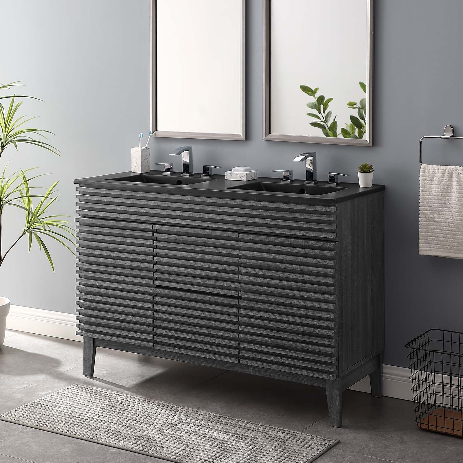 Render 48" Double Sink Bathroom Vanity by Modway