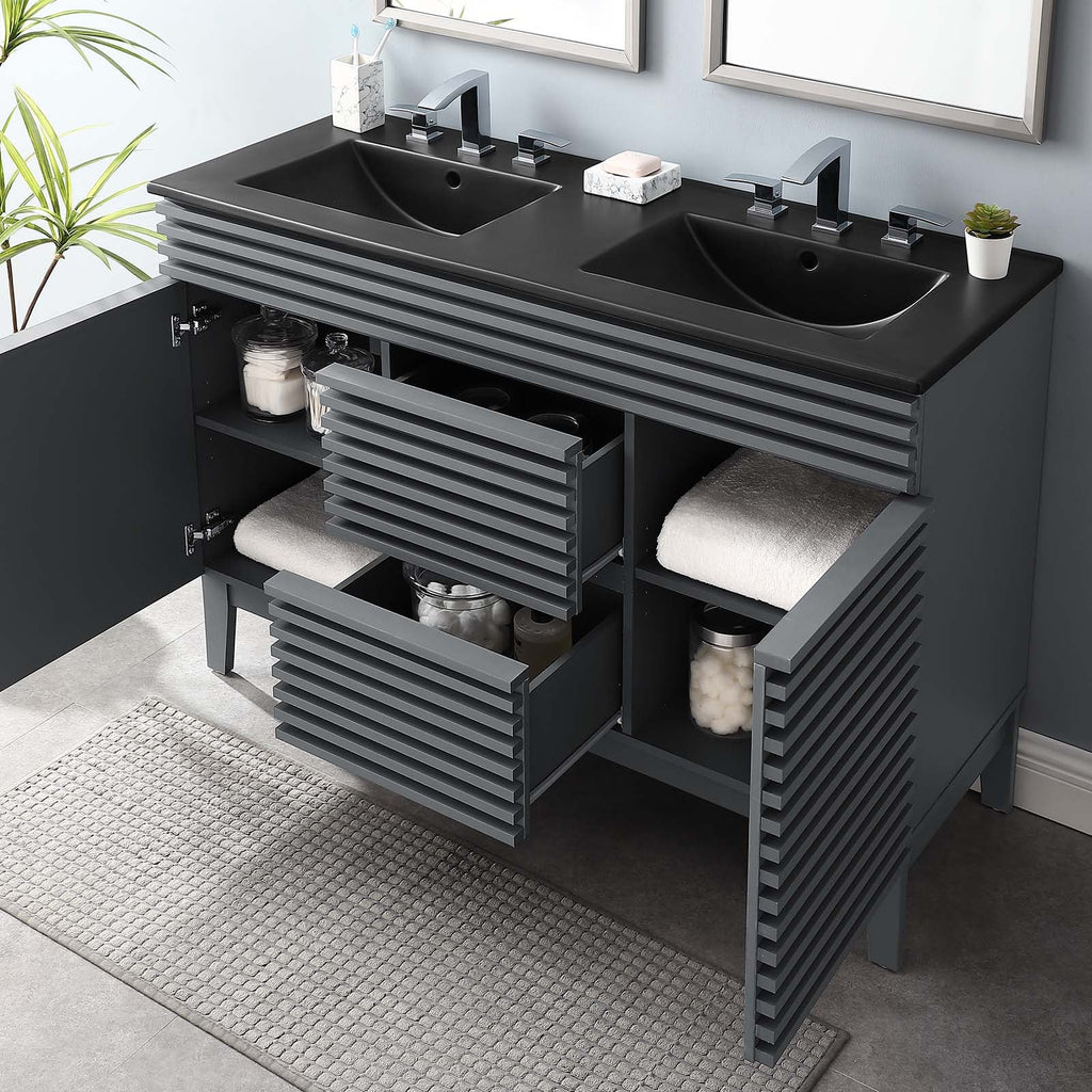Render 48" Double Sink Bathroom Vanity by Modway