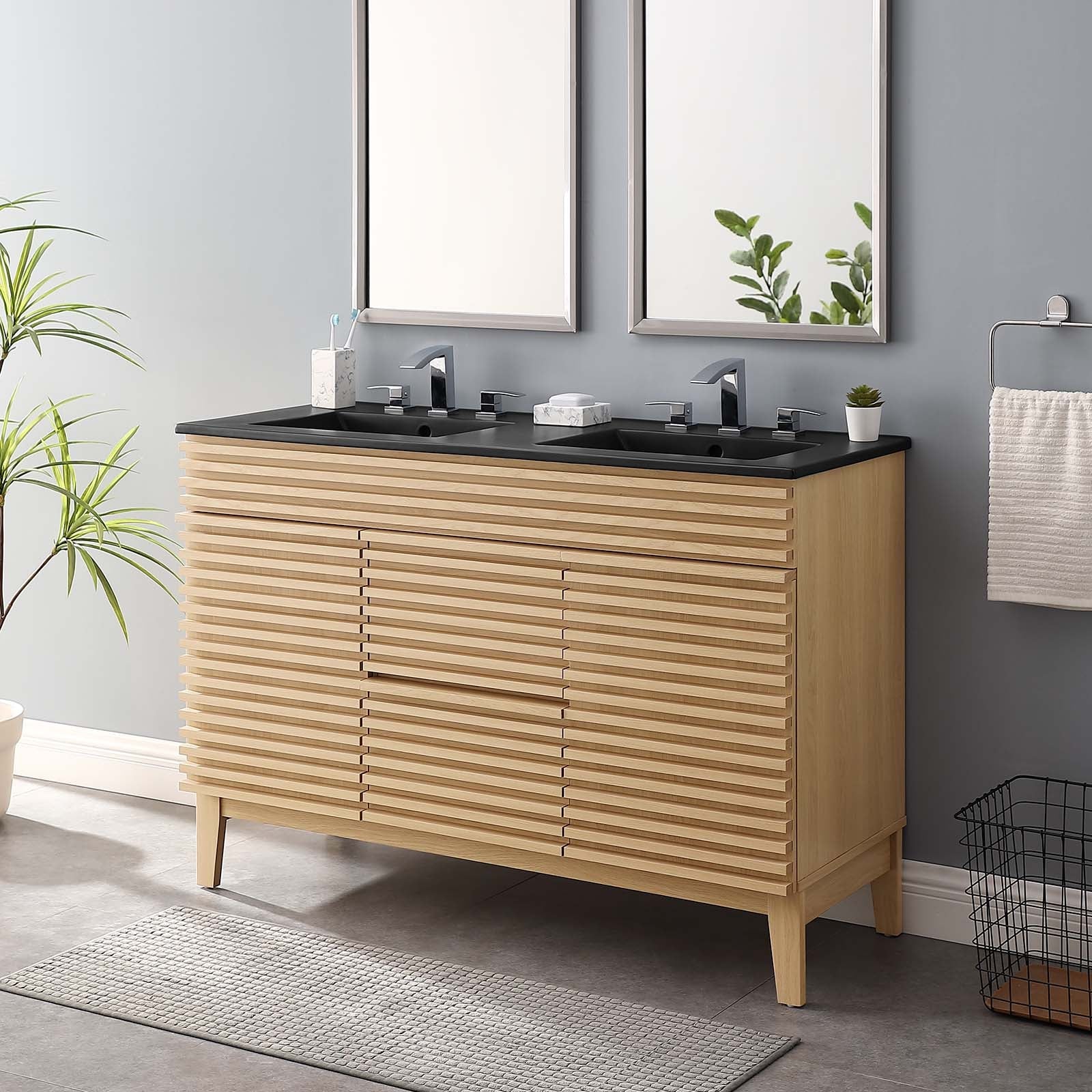Render 48" Double Sink Bathroom Vanity by Modway