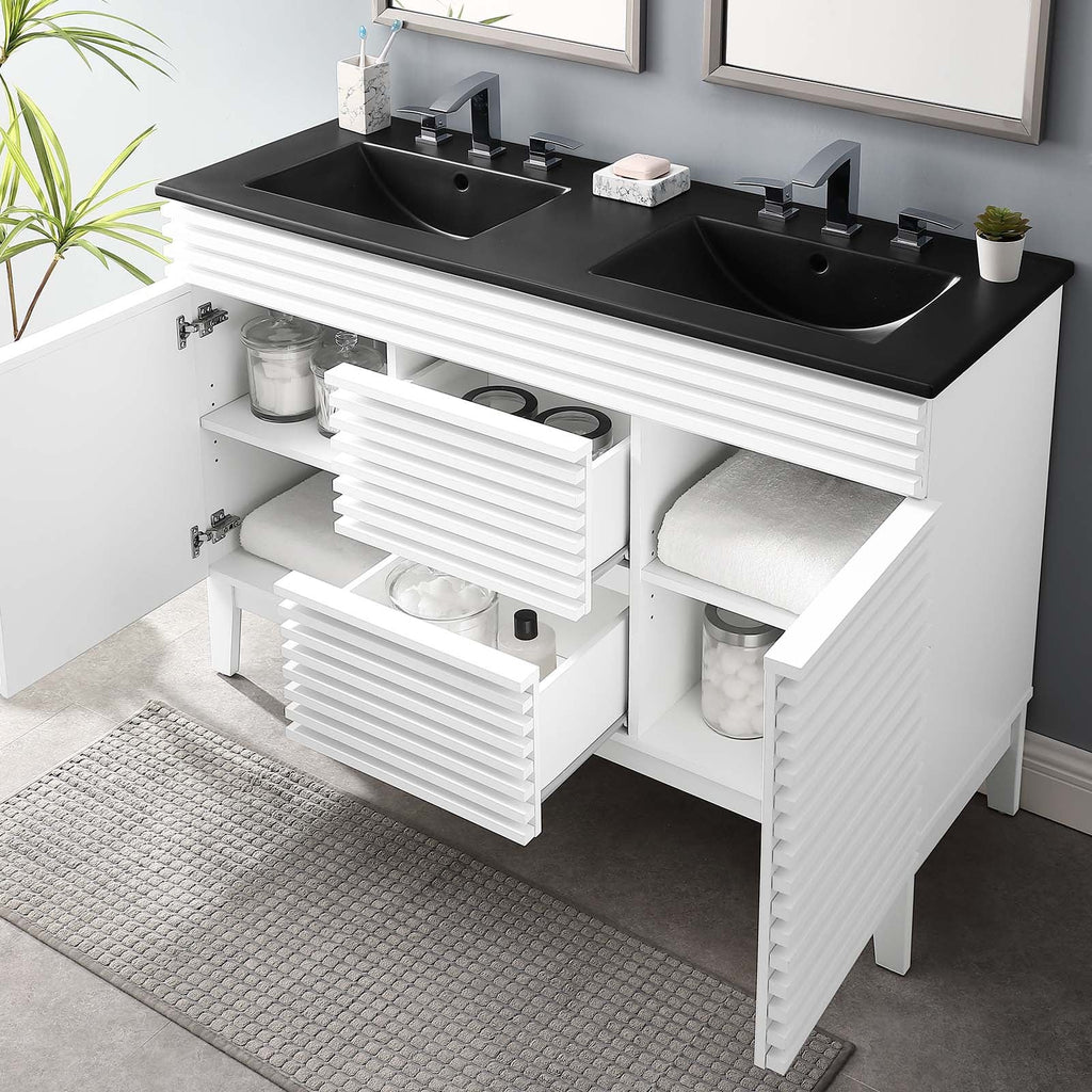 Render 48" Double Sink Bathroom Vanity by Modway