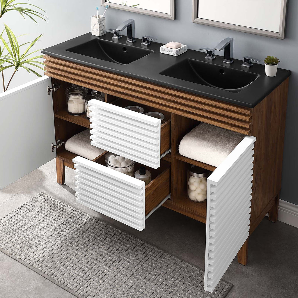 Render 48" Double Sink Bathroom Vanity by Modway