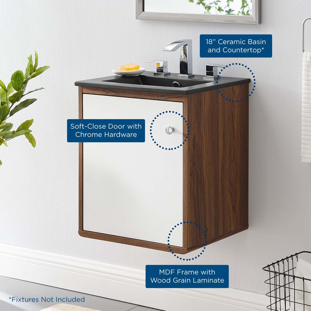 Transmit 18" Wall-Mount Bathroom Vanity by Modway
