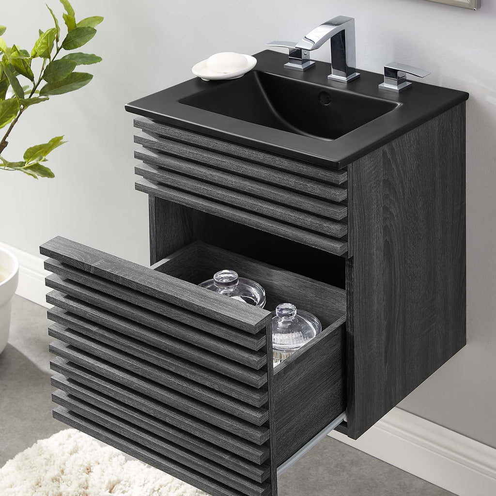 Render 18" Wall-Mount Bathroom Vanity by Modway