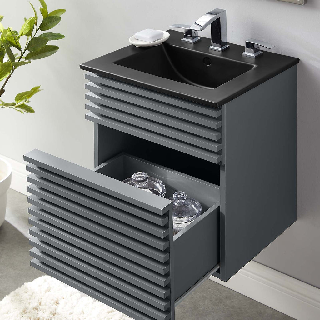 Render 18" Wall-Mount Bathroom Vanity by Modway