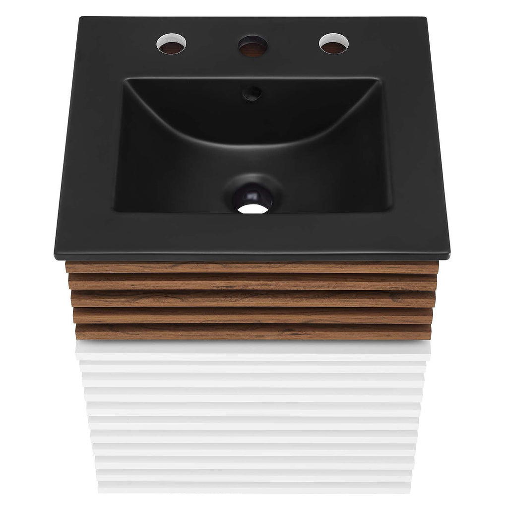 Render 18" Wall-Mount Bathroom Vanity by Modway