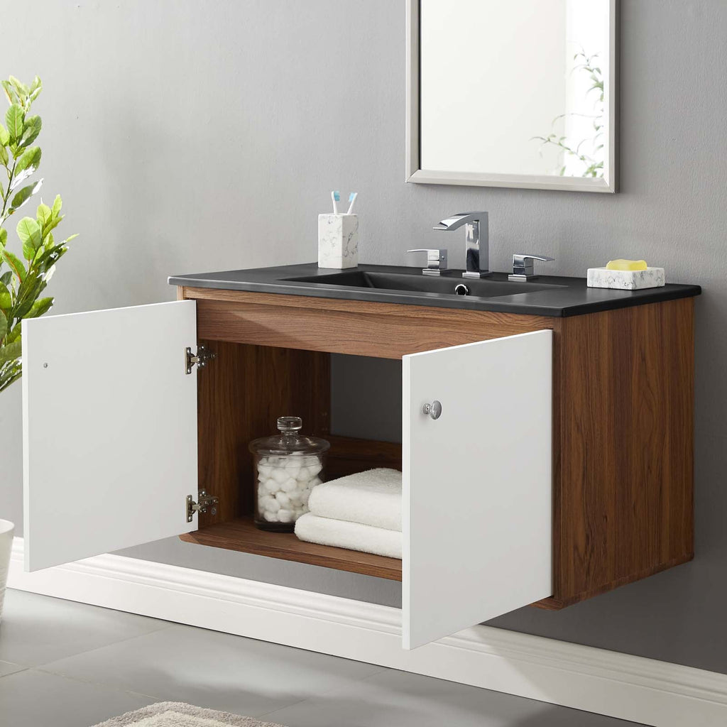 Transmit 36" Wall-Mount Bathroom Vanity by Modway