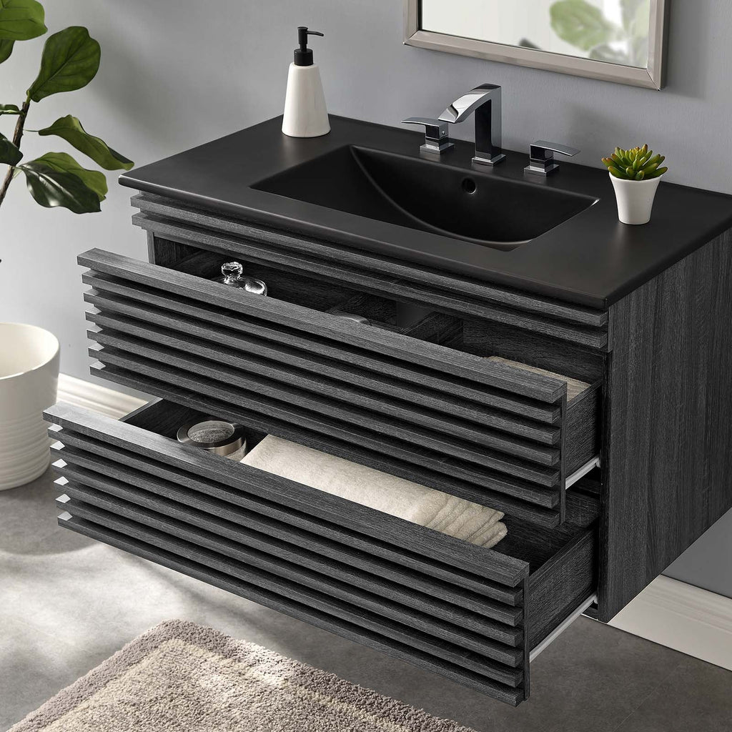 Render 36" Wall-Mount Bathroom Vanity by Modway