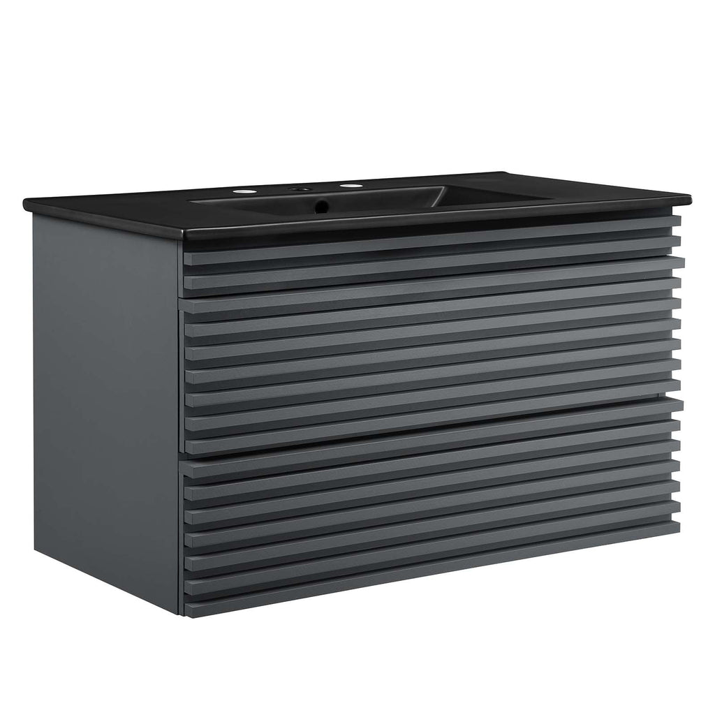 Render 36" Wall-Mount Bathroom Vanity by Modway