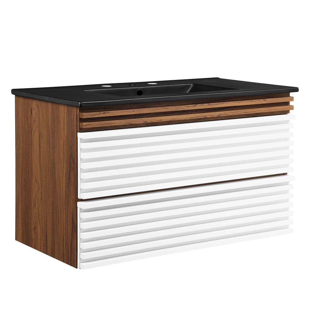 Render 36" Wall-Mount Bathroom Vanity by Modway
