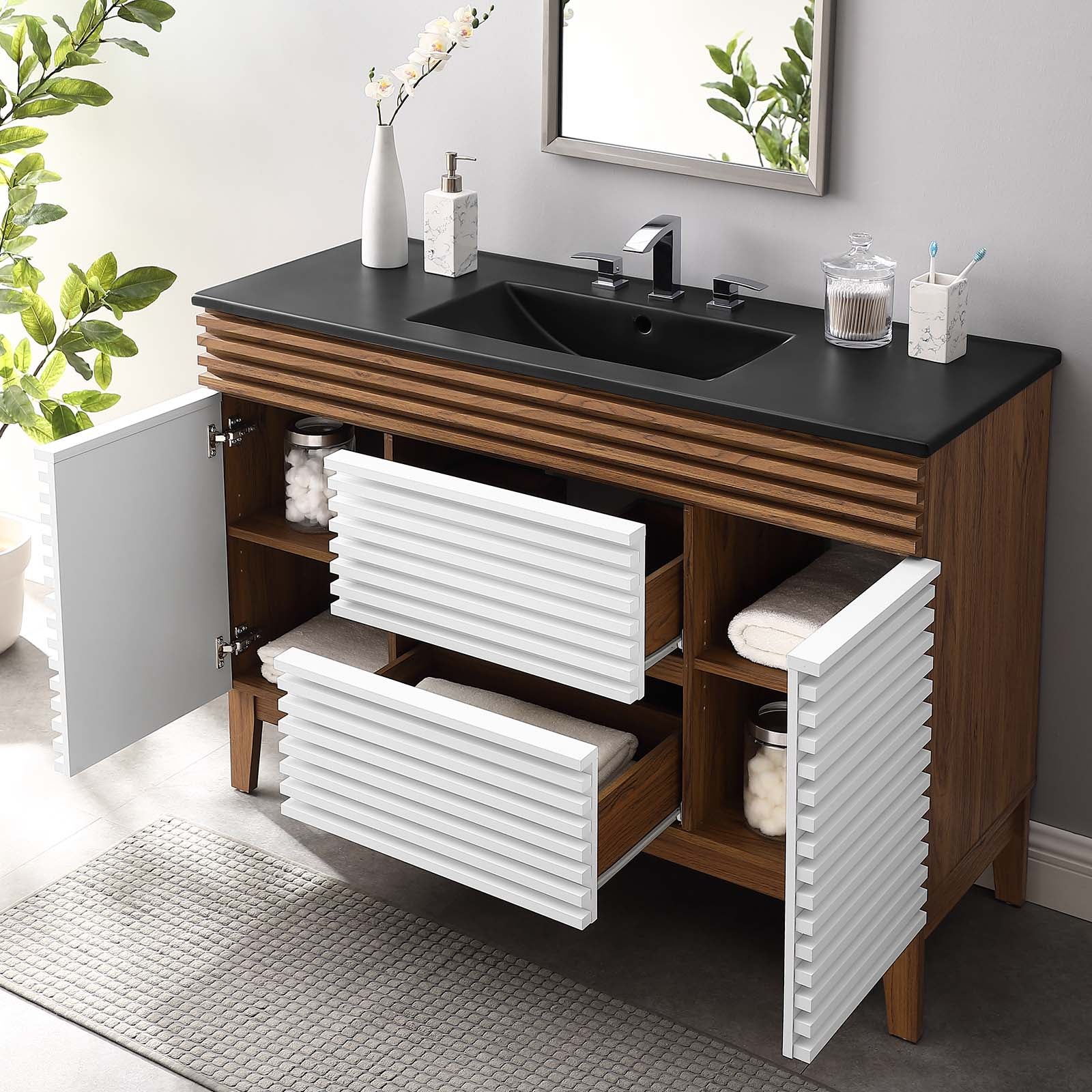 Render 48" Single Sink Bathroom Vanity by Modway
