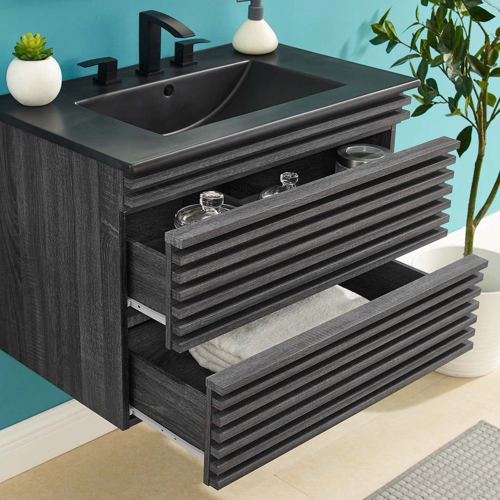 Render 30" Wall-Mount Bathroom Vanity by Modway