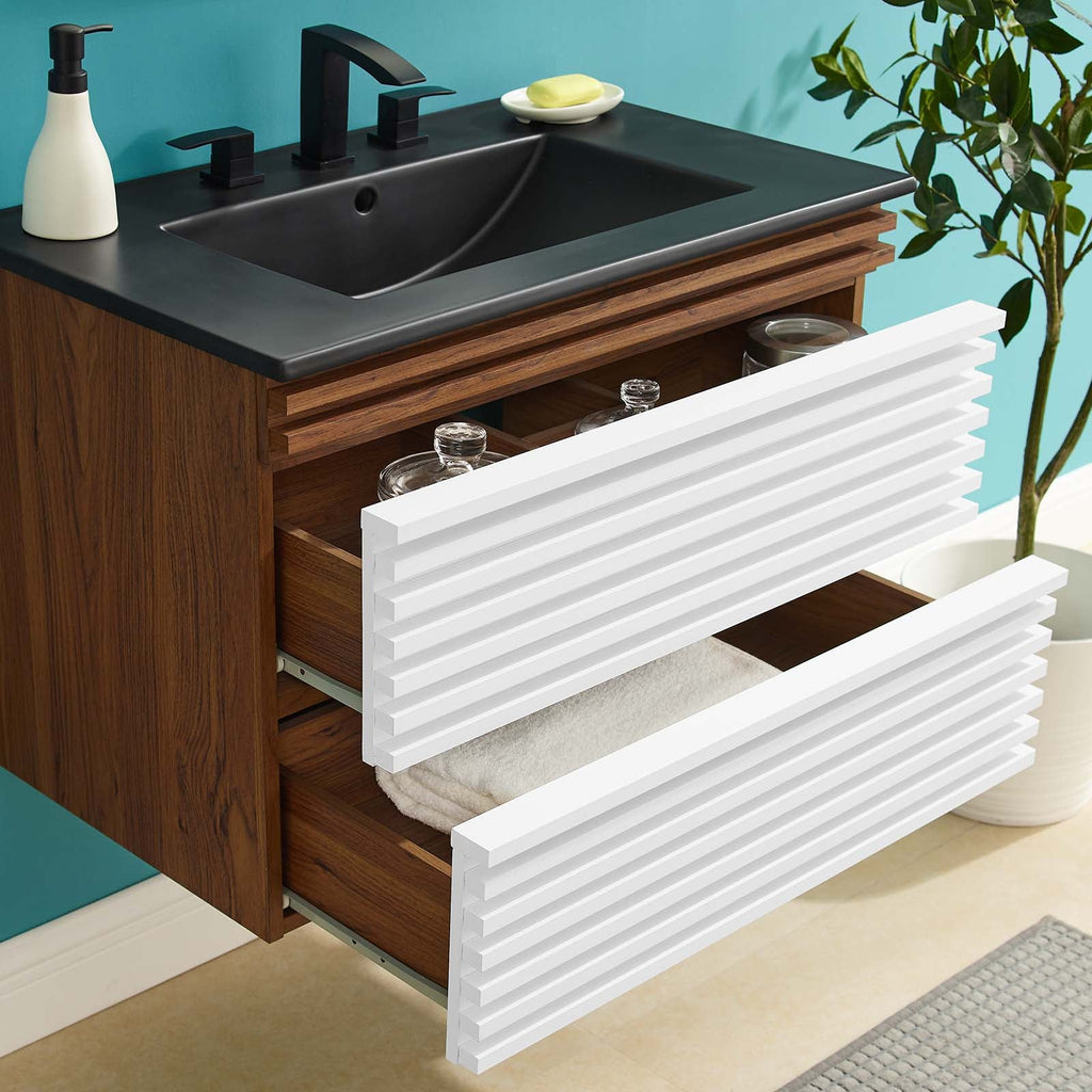 Render 30" Wall-Mount Bathroom Vanity by Modway