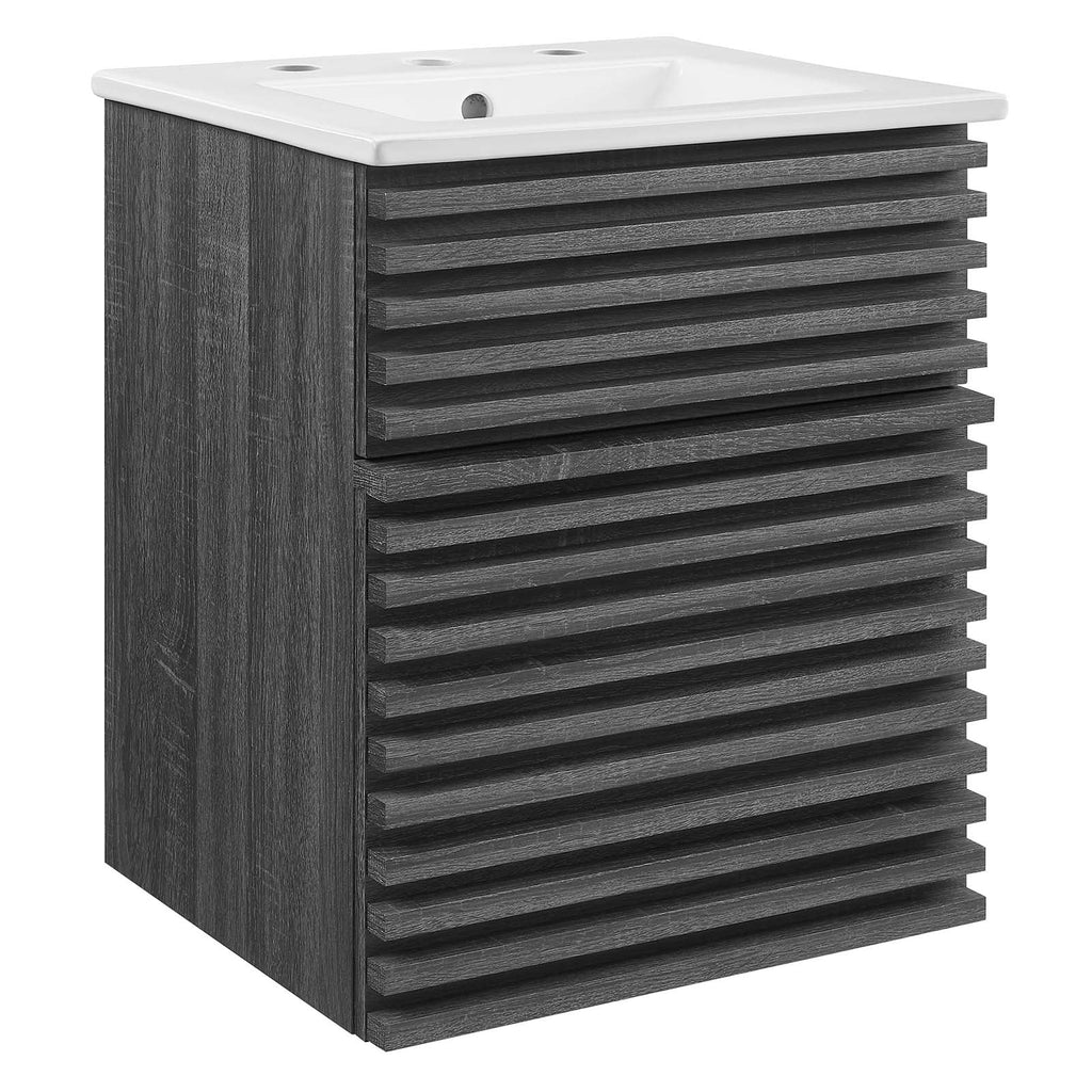 Render 18" Wall-Mount Bathroom Vanity by Modway