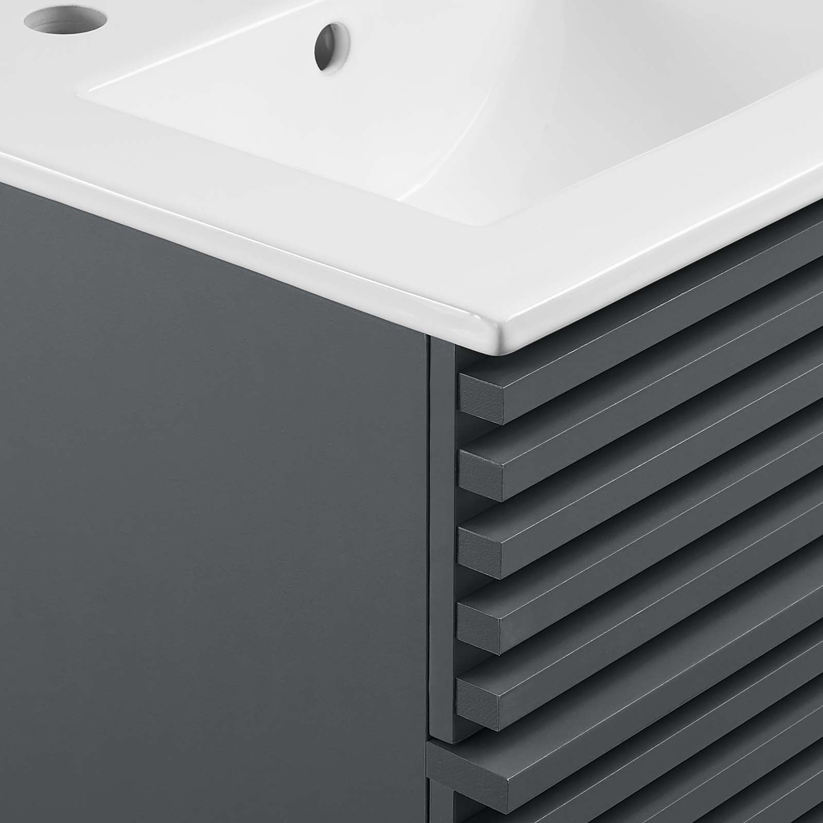 Render 18" Wall-Mount Bathroom Vanity by Modway