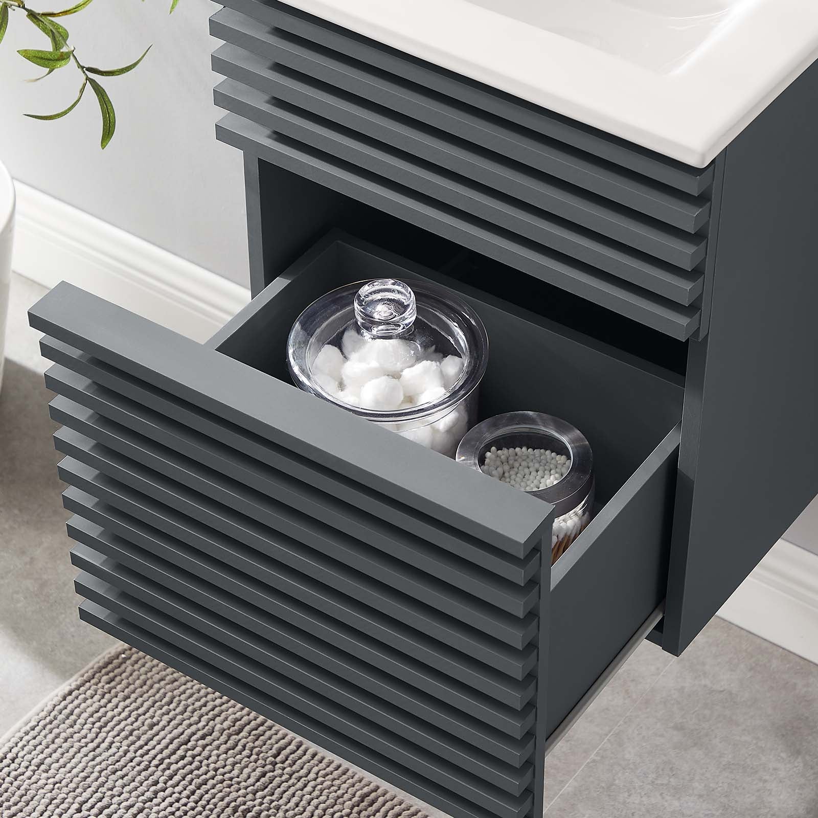 Render 18" Wall-Mount Bathroom Vanity by Modway