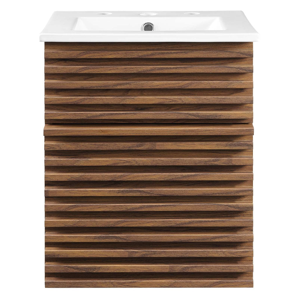 Render 18" Wall-Mount Bathroom Vanity by Modway