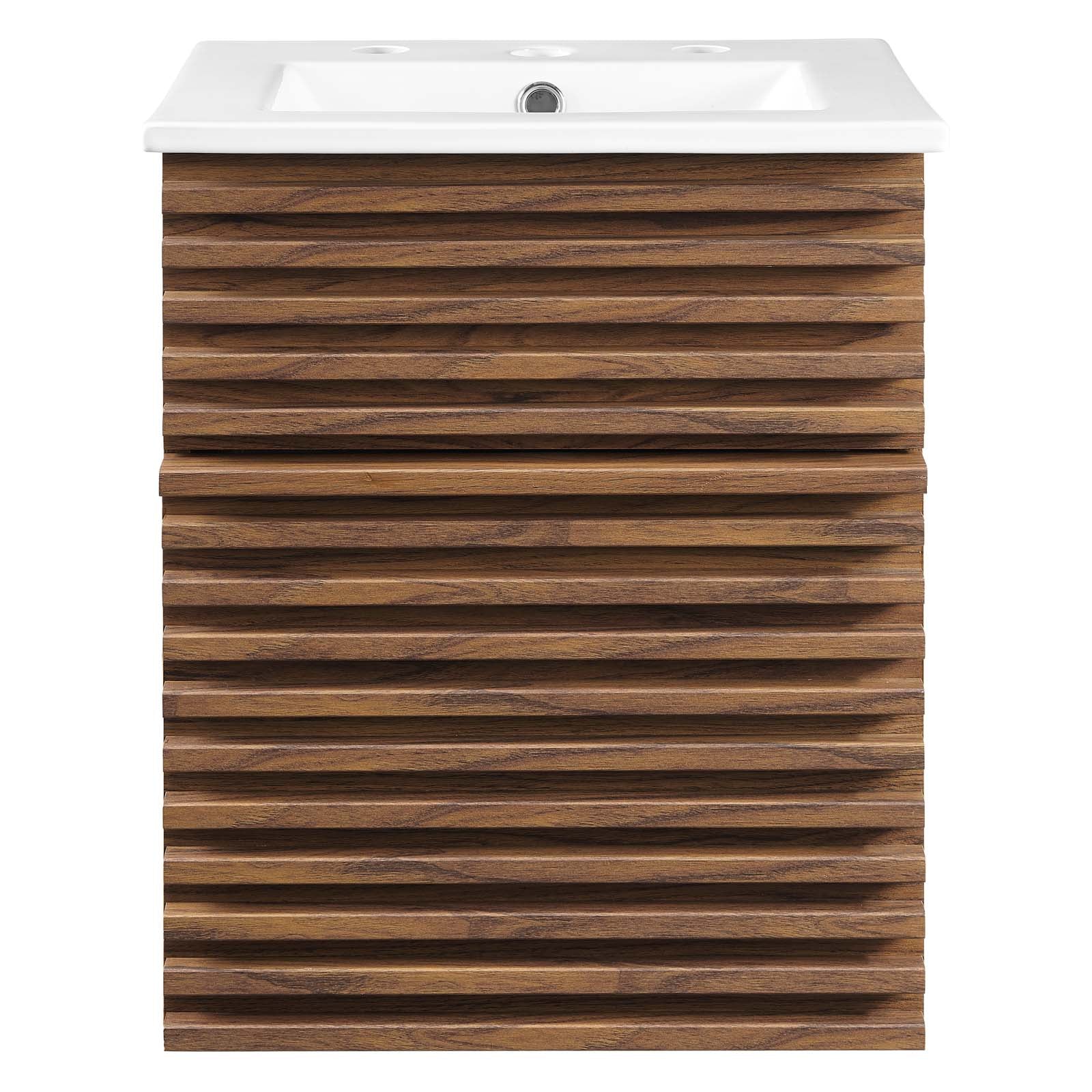 Render 18" Wall-Mount Bathroom Vanity by Modway