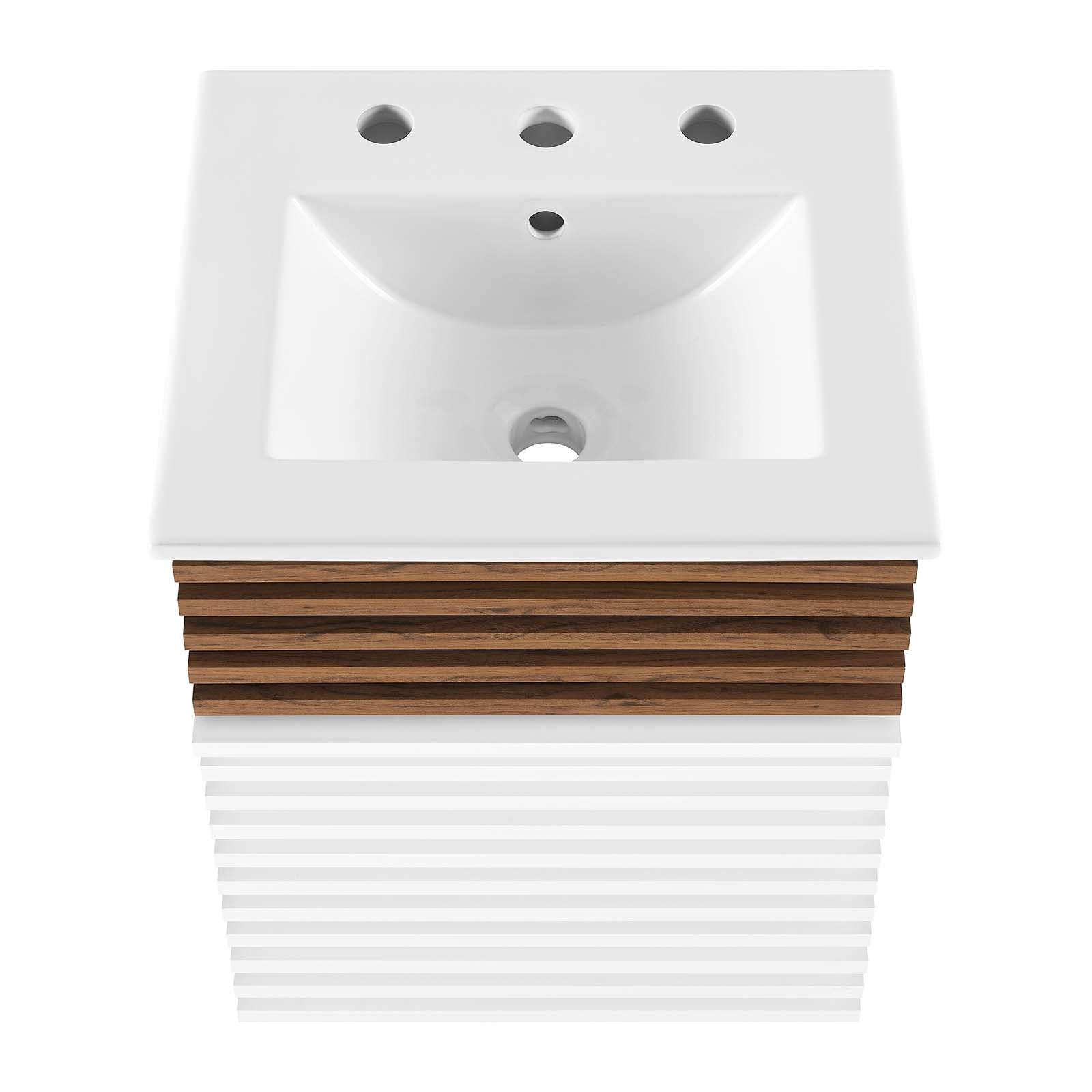 Render 18" Wall-Mount Bathroom Vanity by Modway