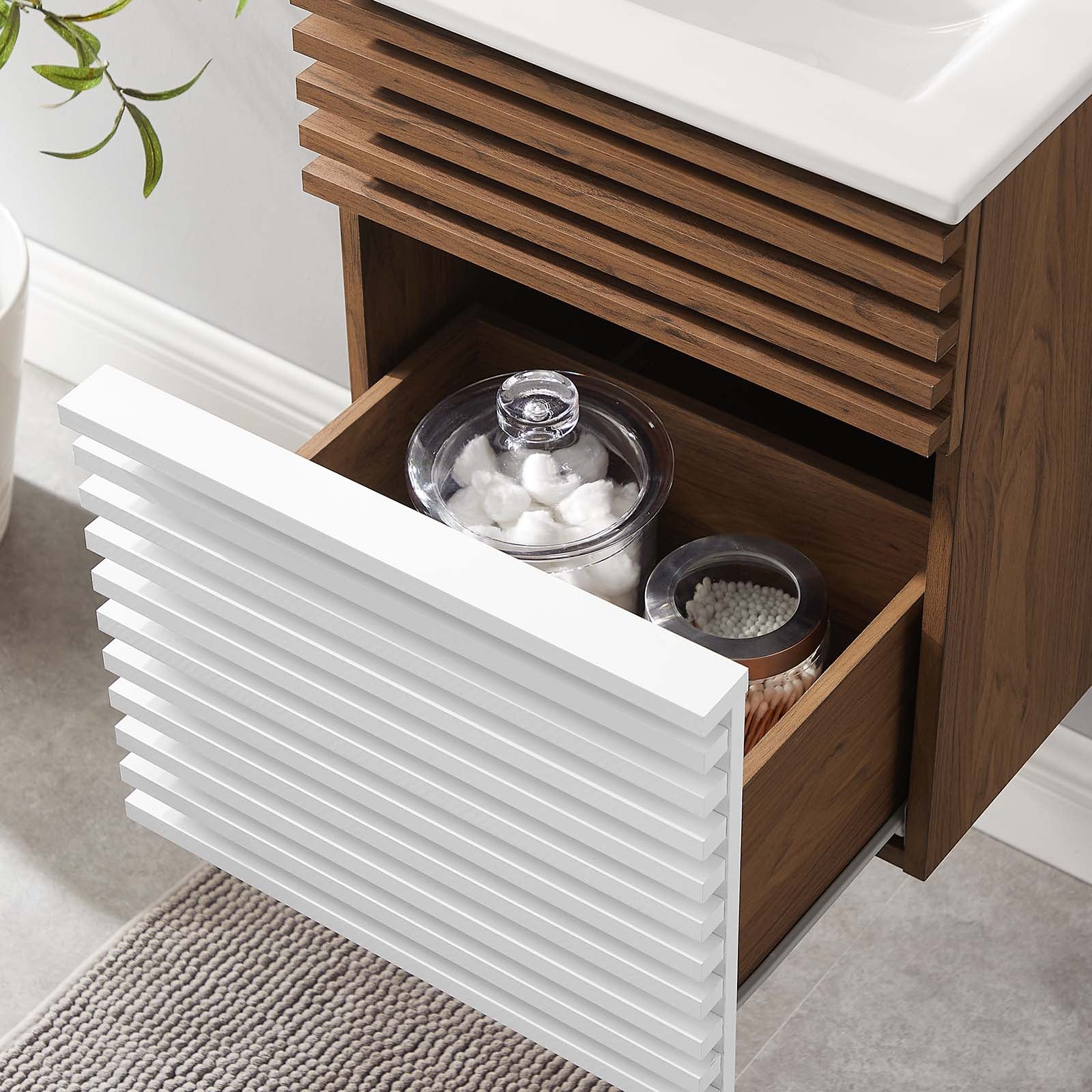 Render 18" Wall-Mount Bathroom Vanity by Modway