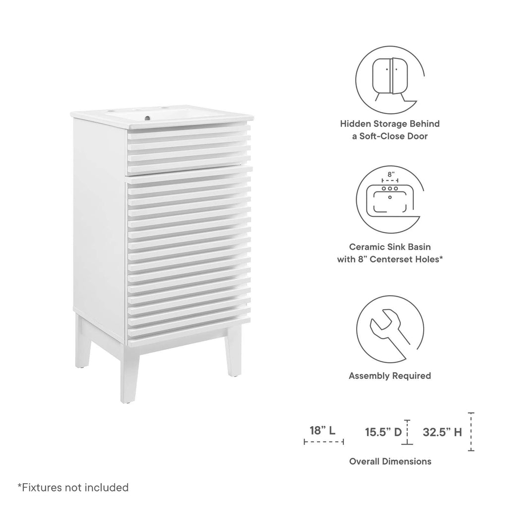 Render 18" Bathroom Vanity Cabinet by Modway