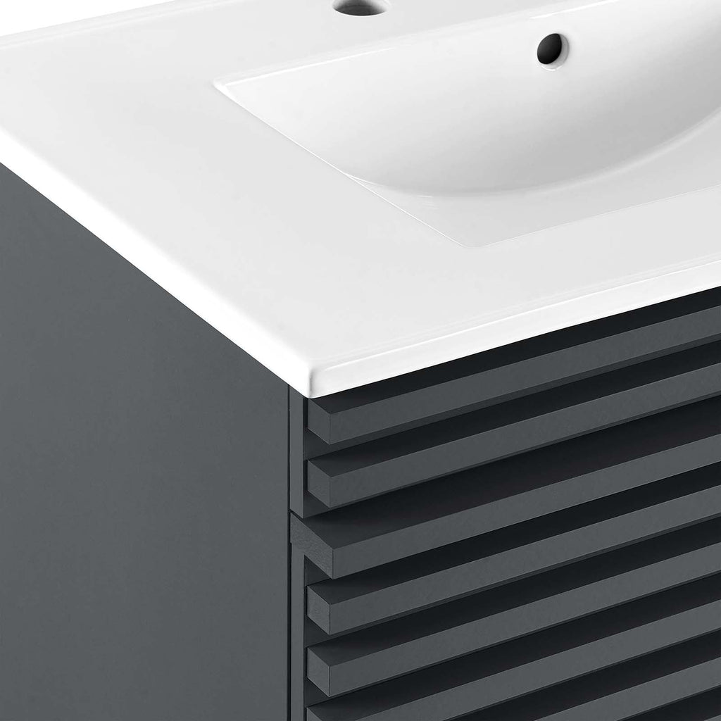 Render 30" Wall-Mount Bathroom Vanity by Modway