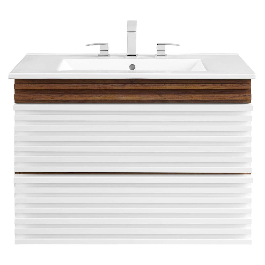 Render 30" Wall-Mount Bathroom Vanity by Modway