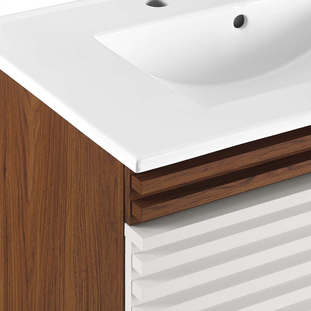 Render 30" Wall-Mount Bathroom Vanity by Modway