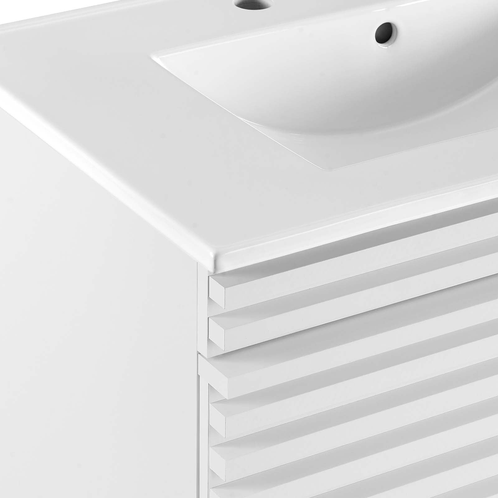 Render 30" Wall-Mount Bathroom Vanity by Modway