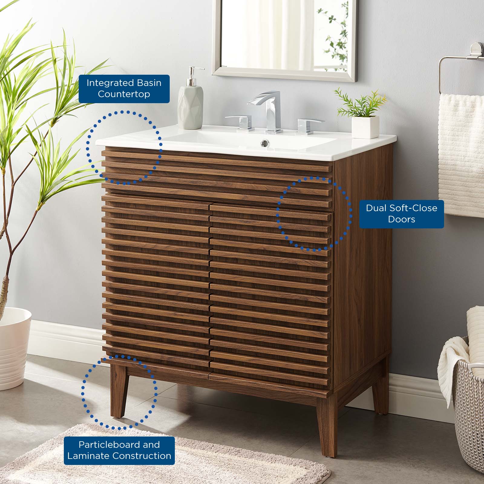 Render 30" Bathroom Vanity Cabinet by Modway