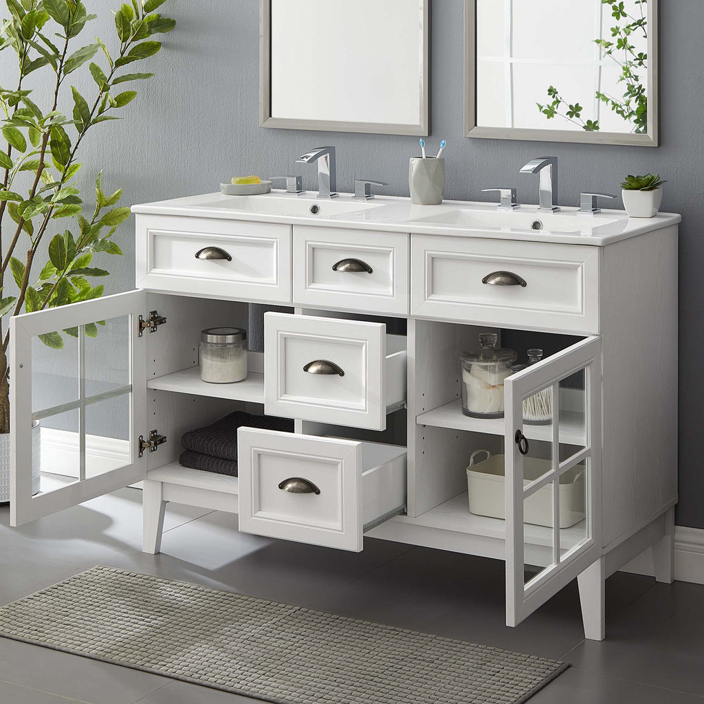 Isle 48" Double Bathroom Vanity Cabinet by Modway