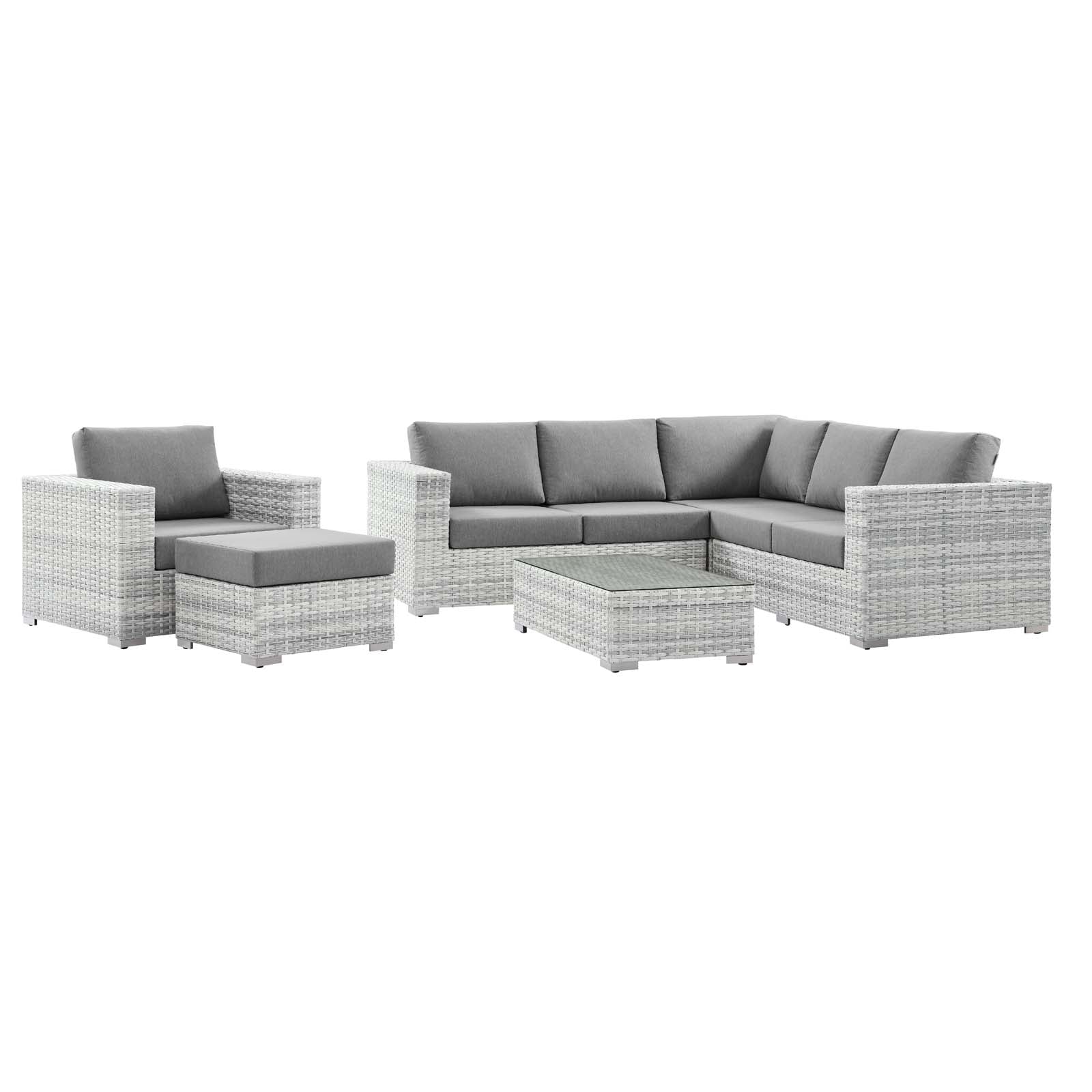 Convene 6-Piece Outdoor Patio Sectional Set by Modway