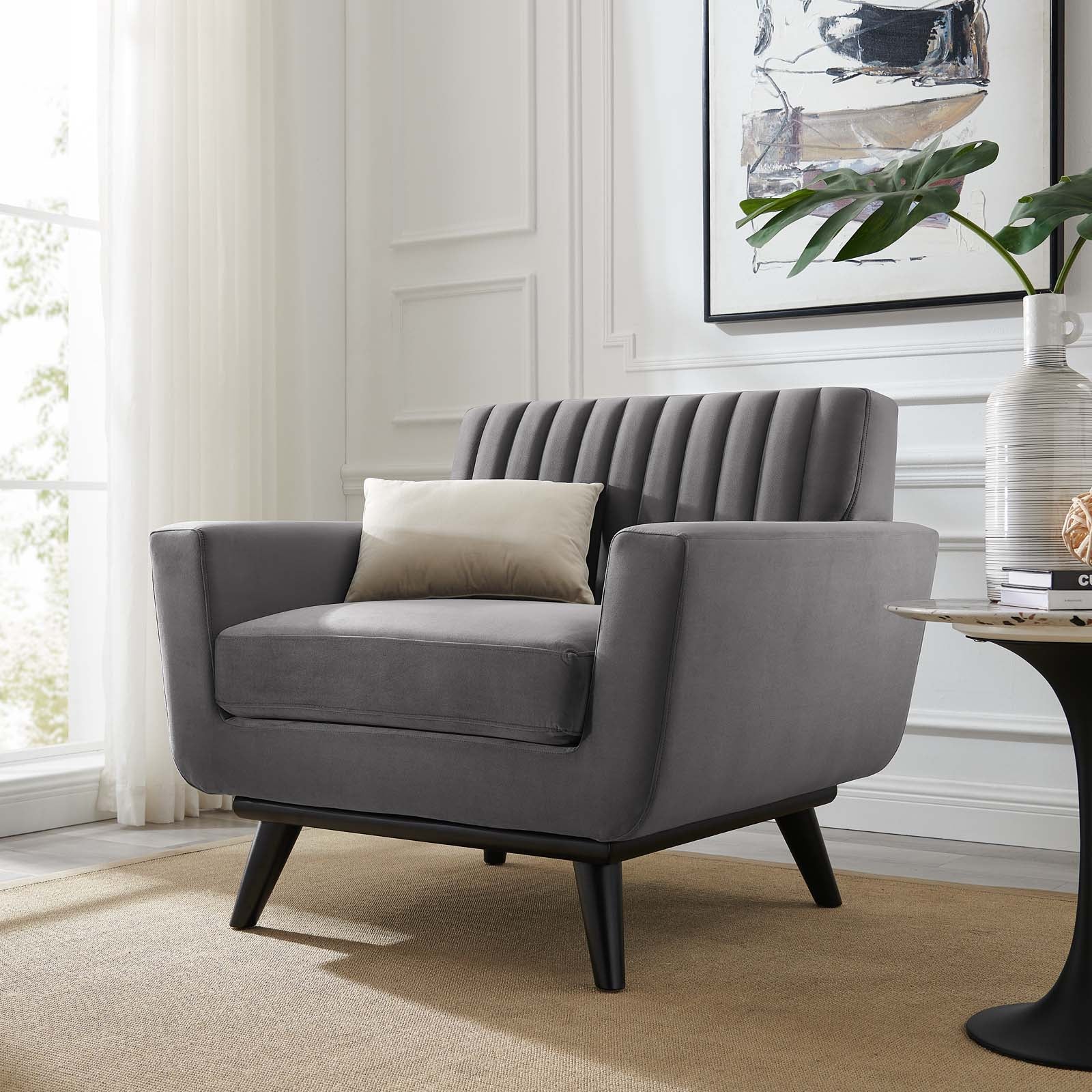 Engage Channel Tufted Performance Velvet Armchair by Modway