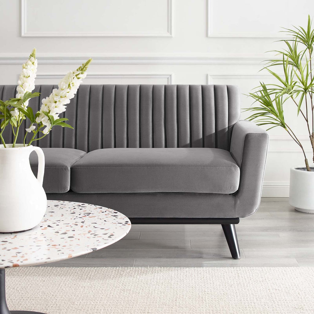 Engage Channel Tufted Performance Velvet Loveseat by Modway