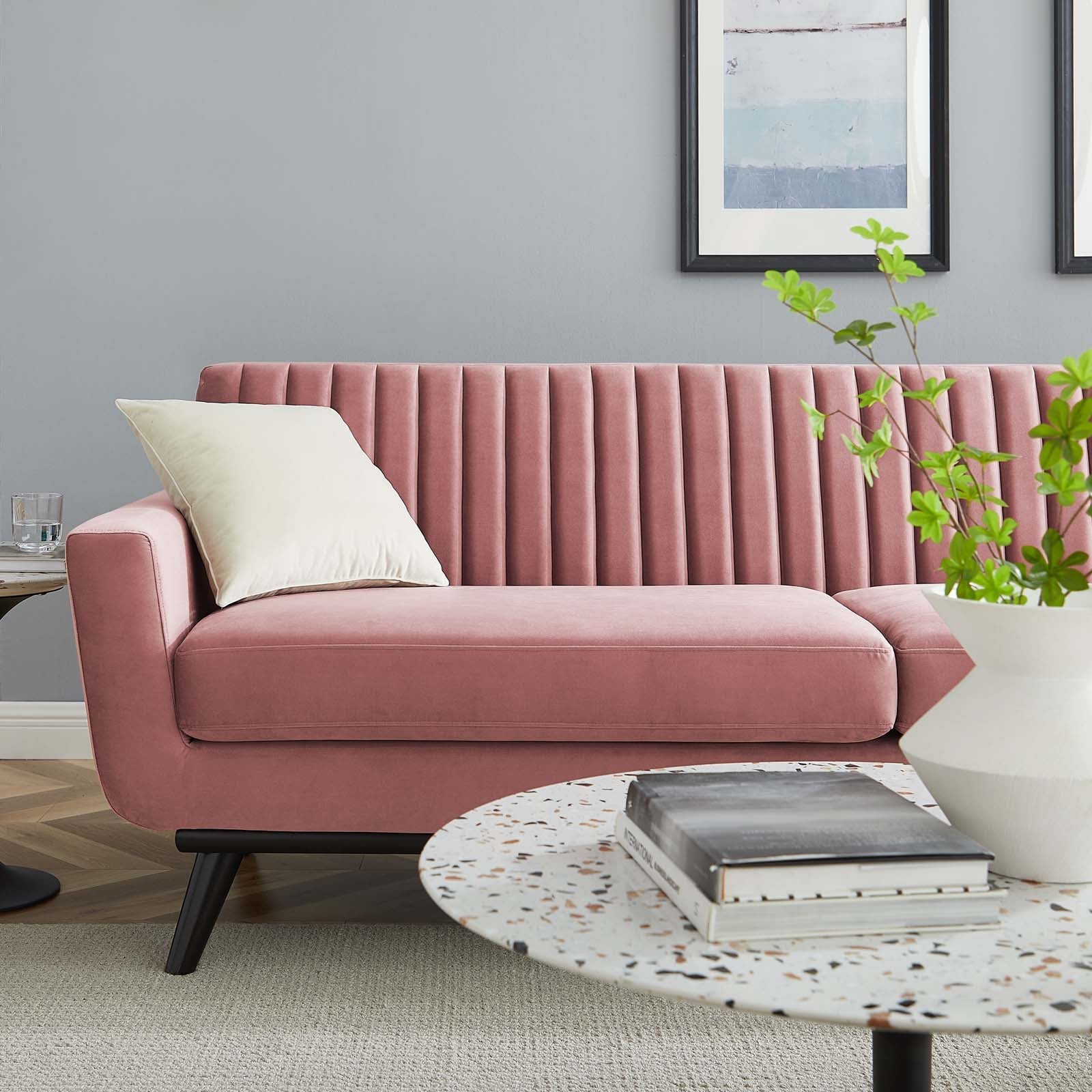 Engage Channel Tufted Performance Velvet Sofa by Modway