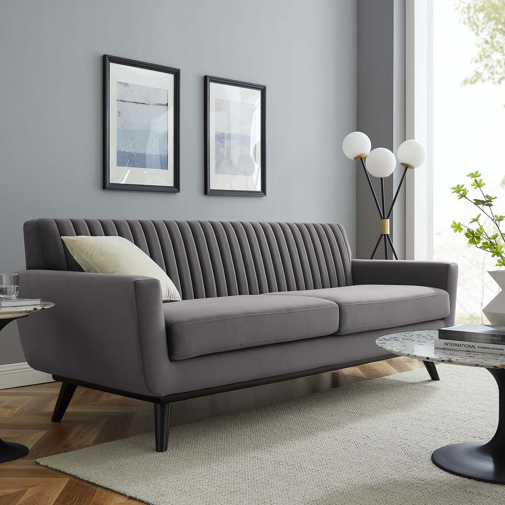 Engage Channel Tufted Performance Velvet Sofa by Modway