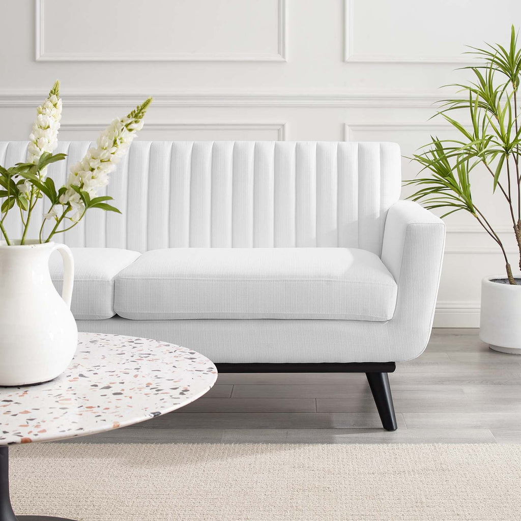 Engage Channel Tufted Fabric Loveseat by Modway