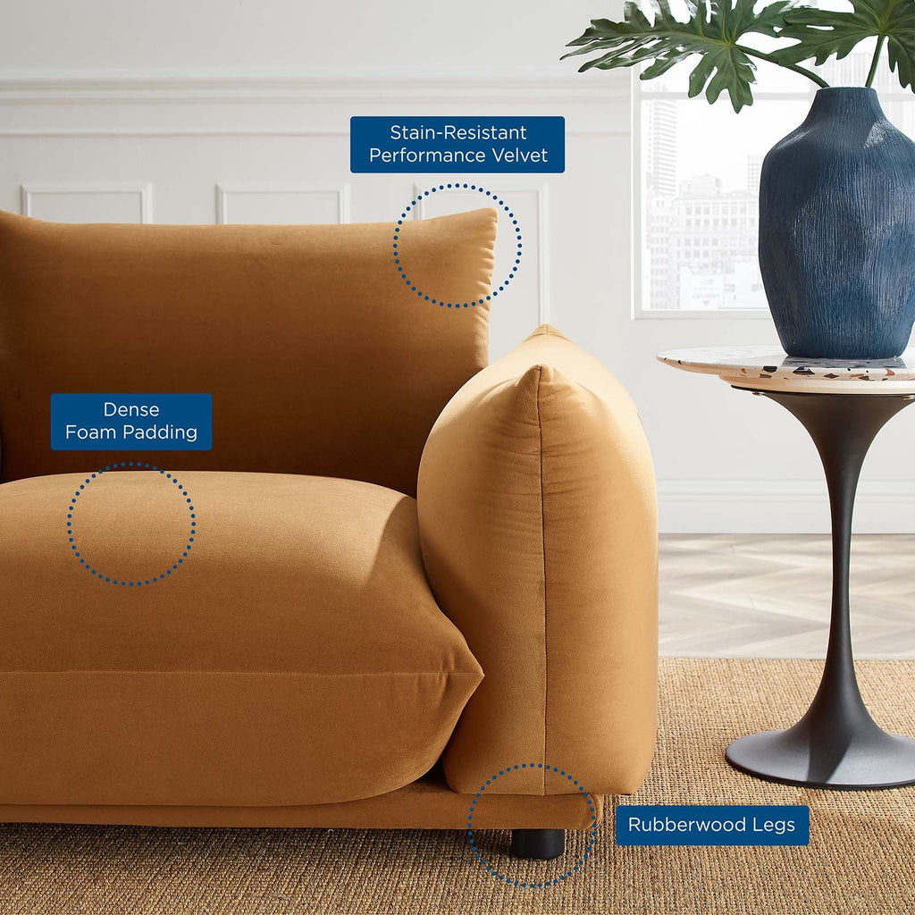 Copious Performance Velvet Armchair by Modway