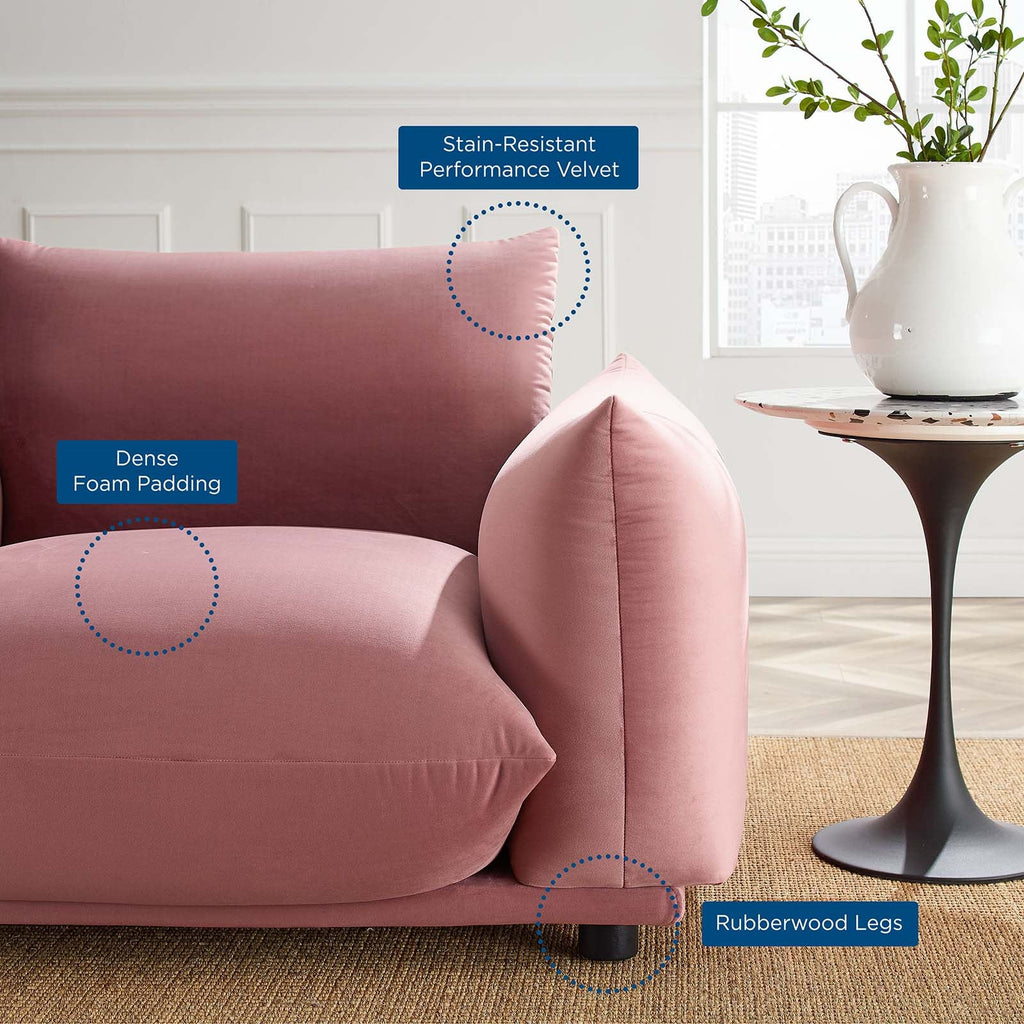 Copious Performance Velvet Armchair by Modway