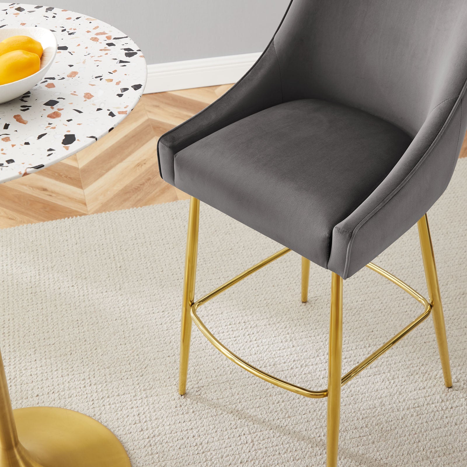 Discern Performance Velvet Bar Stool by Modway
