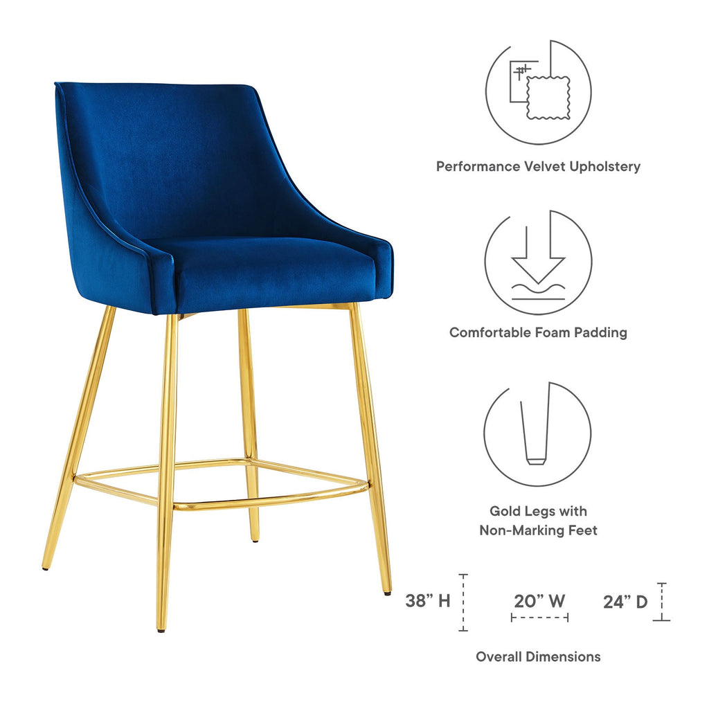 Discern Performance Velvet Counter Stool by Modway