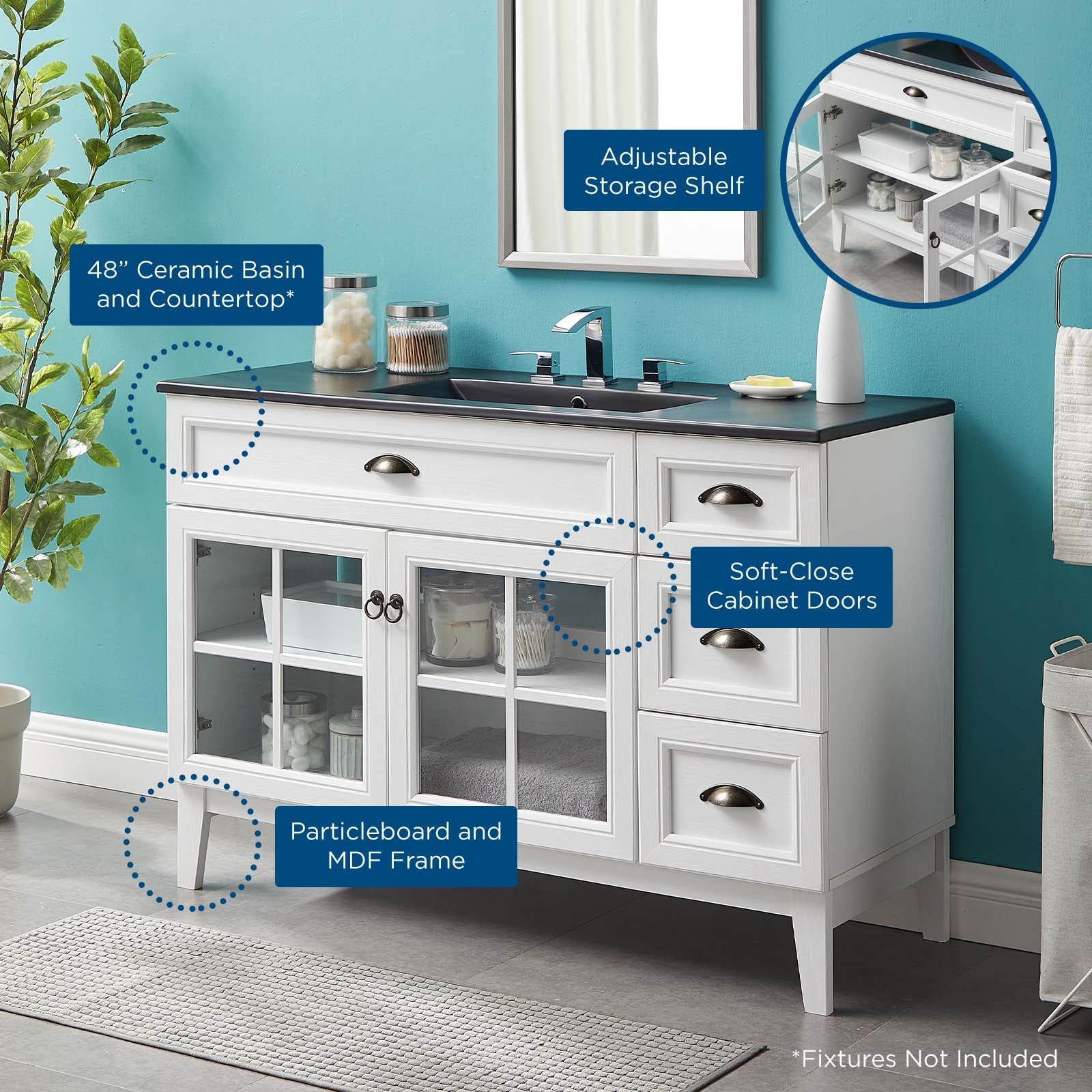 Isle 48" Bathroom Vanity Cabinet by Modway