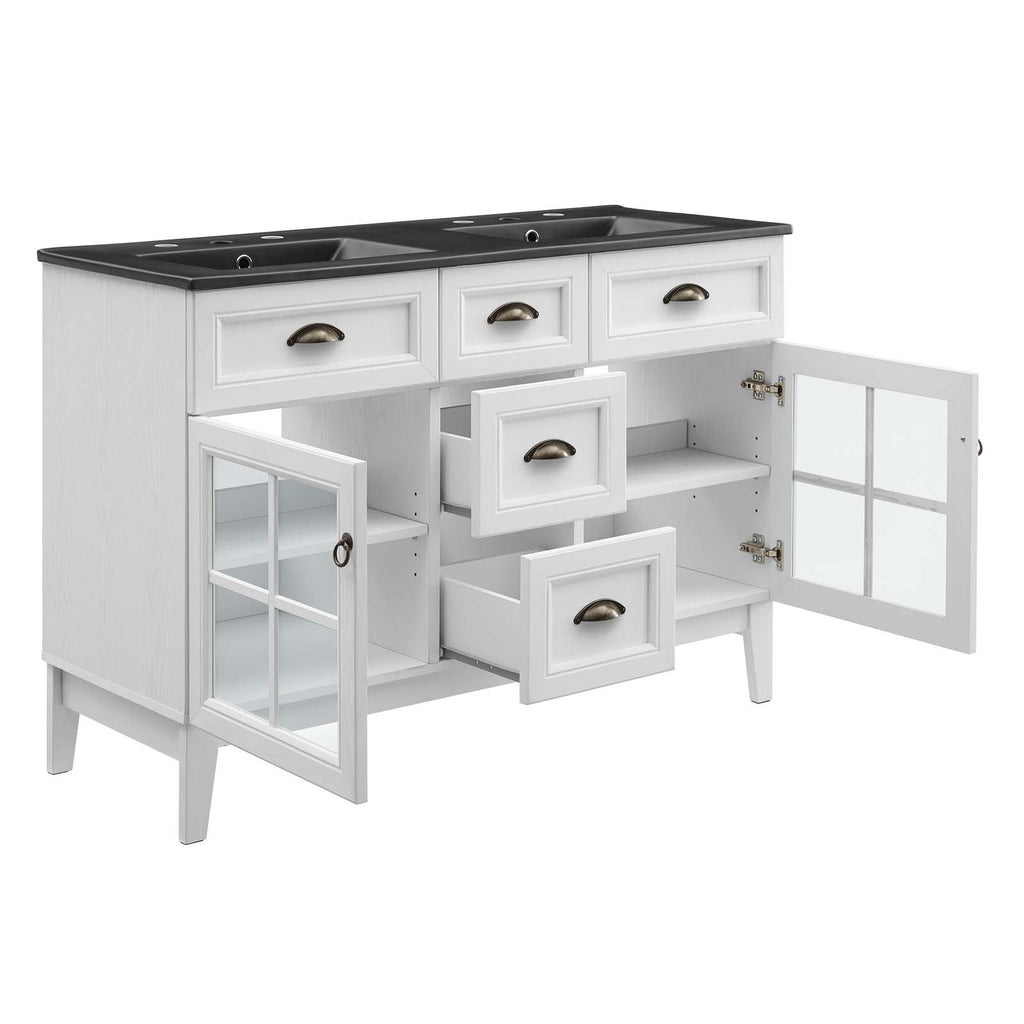Isle 48" Double Bathroom Vanity Cabinet by Modway