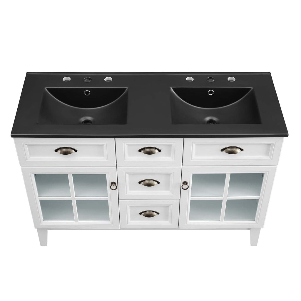 Isle 48" Double Bathroom Vanity Cabinet by Modway