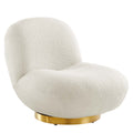 Kindred Boucle Upholstered Upholstered Fabric Swivel Chair by Modway