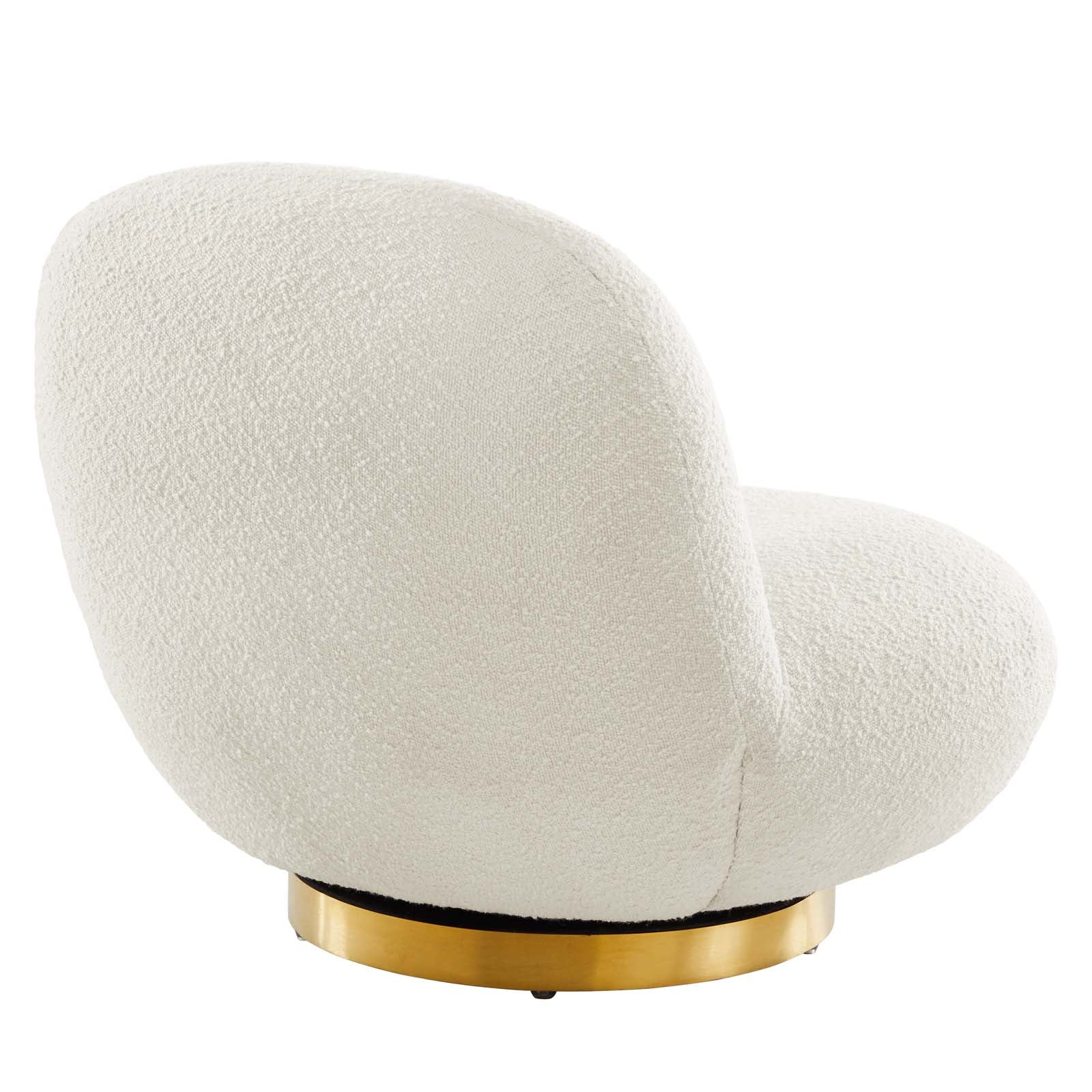 Kindred Boucle Upholstered Upholstered Fabric Swivel Chair by Modway